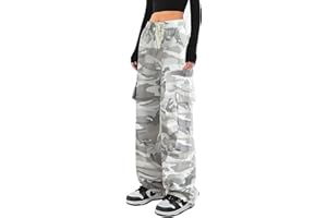 SESERAGI Cargo Pants Women Baggy Streetwear Y2K Drawstring Trousers Wide Leg Pants