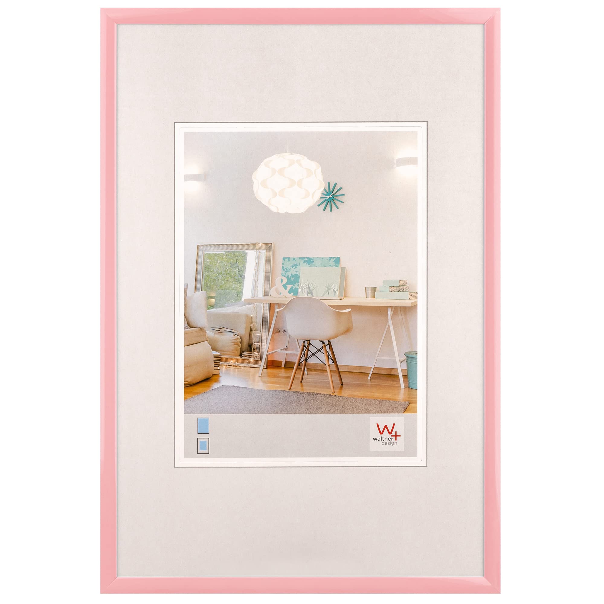 walther design Bilderrahmen rosa 40 x 50 cm New Lifestyle Kunststoffrahmen KV050Q