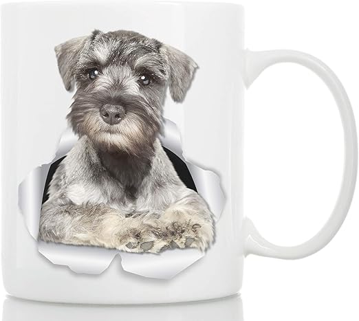 Amazon Com Curious Schnauzer Mug Ceramic Gray Schnauzer Coffee Mug Perfect Schnauzer Gifts Funny Cute Schnauzer Coffee Mug For Dog Lovers And Owners 11oz Kitchen Dining
