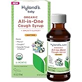 Hyland's Baby Organic All in One Daytime Cough Syrup + Immune Support with Elderberry, Vitamin C & Zinc, 4 Fl Oz