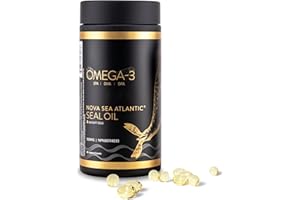 Nova Sea Atlantic Harp Seal Oil 500 mg – 240 Easy-Swallow Softgels, Canadian Omega-3-6-9, Rich Source of EPA, DHA & DPA, Non-