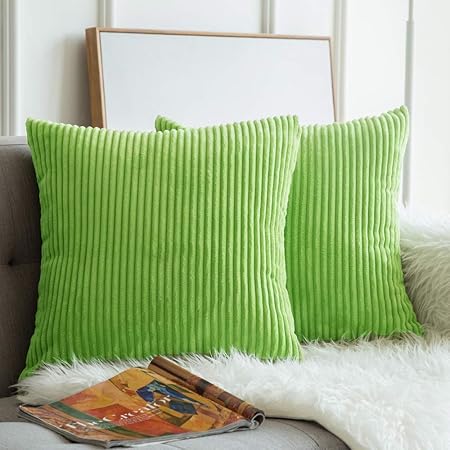 MIULEE 2er Set Kordsamt Zierkissenbezug ohne Füllung-Zierkissenhülle Dekorative Kissenbezug Dekokissen Kissenhülle mit Verste