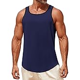 Runcati Mens Sleeveless Tank Tops Workout Muscle Gym Knitted Shirt Athletic Bodybuilding Slim Fit Ribbed T Shirts
