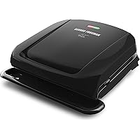 George Foreman 4-Serving Removable Plate Grill and Panini Press, Black, GRP1060B