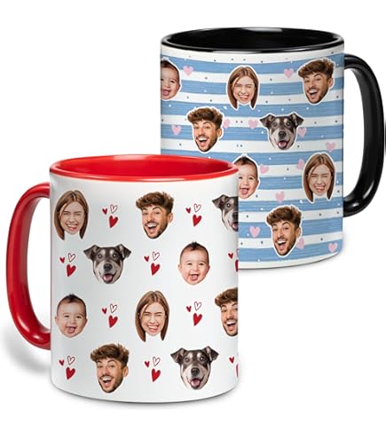 Amazon.com: Personalized Photo Mug- Upload Any Image And Add Text - Large  15 oz White Ceramic Coffee Mug Cup : Home & Kitchen