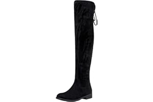 Vepose Women's 998 Suede Over The Knee High Boots Low Flat Heel Thigh High Boots for Women