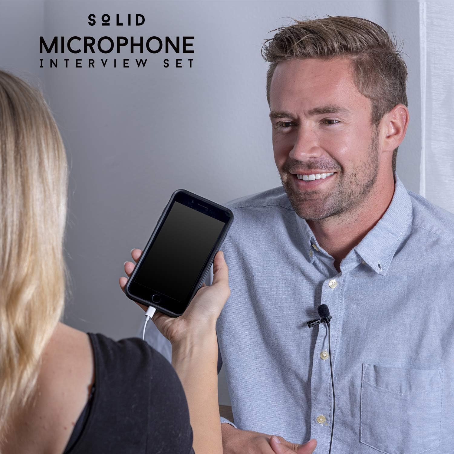 SoLID (TM) Lavalier Lapel Microphone 2 Pack Complete Set Omnidirectional Mic for Desktop PC Computer, Mac, Smartphone, iPhone, GoPro, DSLR, Camcorder for Podcast, YouTube, Vlogging, and DJs: Musical Instruments