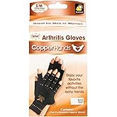 Copper Hands Fingerless Compression Gloves by BulbHead, Provides Relief from Joint, Tendon, & Muscle Pain (1 Pair, S/M)
