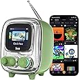 Divoom Tiivoo-2 Pixel Art Mini TV Retro Portable Radio FM with Adjustable Antenna,White Noise Machine,Vintage 5.0 Bluetooth Speaker, Support TF Card,USB,Mini Speaker for Outdoors,Camping,Green