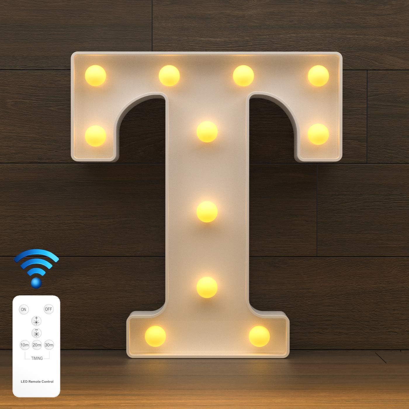 YOUZONE Newly Upgrade LED Letter Lights Marquee Alphabet