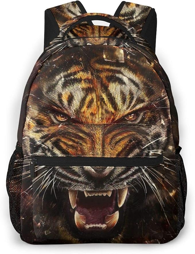 Backpack For Men Women, Animal Artistic Tiger Print Style Casual
