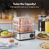 VonShef 3 in 1 Egg Boiler Poacher Omelette Maker Stainless Steel 500W 16 Eggs view 2