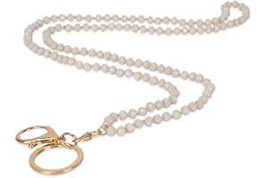 SPUNKYsoul Pretty Cute Colored Lanyard Necklace for id badge key keychain with Beads for Women