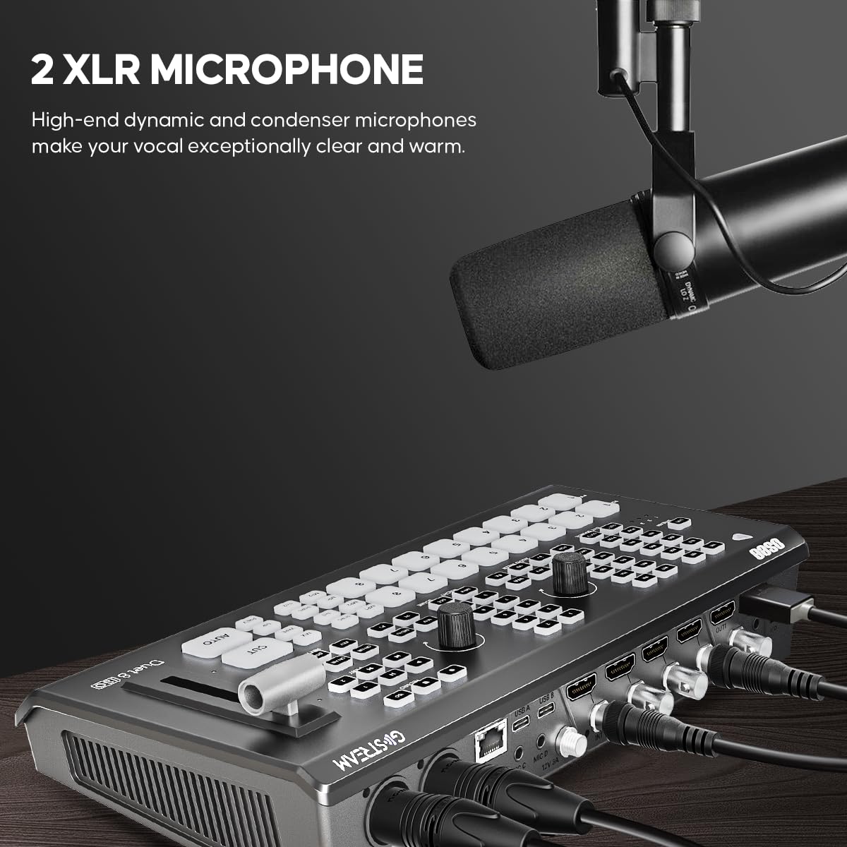 Osee GoStream Duet 8 ISO 8 Channels Video Mixer Switcher with 4 SDI & 4K-HDMI, 4 NDI HX/ 4 SRT/ 4 RTMP/ 2 Webcam/ 2 XLR Audio, 8 Layouts Isolated Recording, Podcast Unit for YouTube, Facebook 5