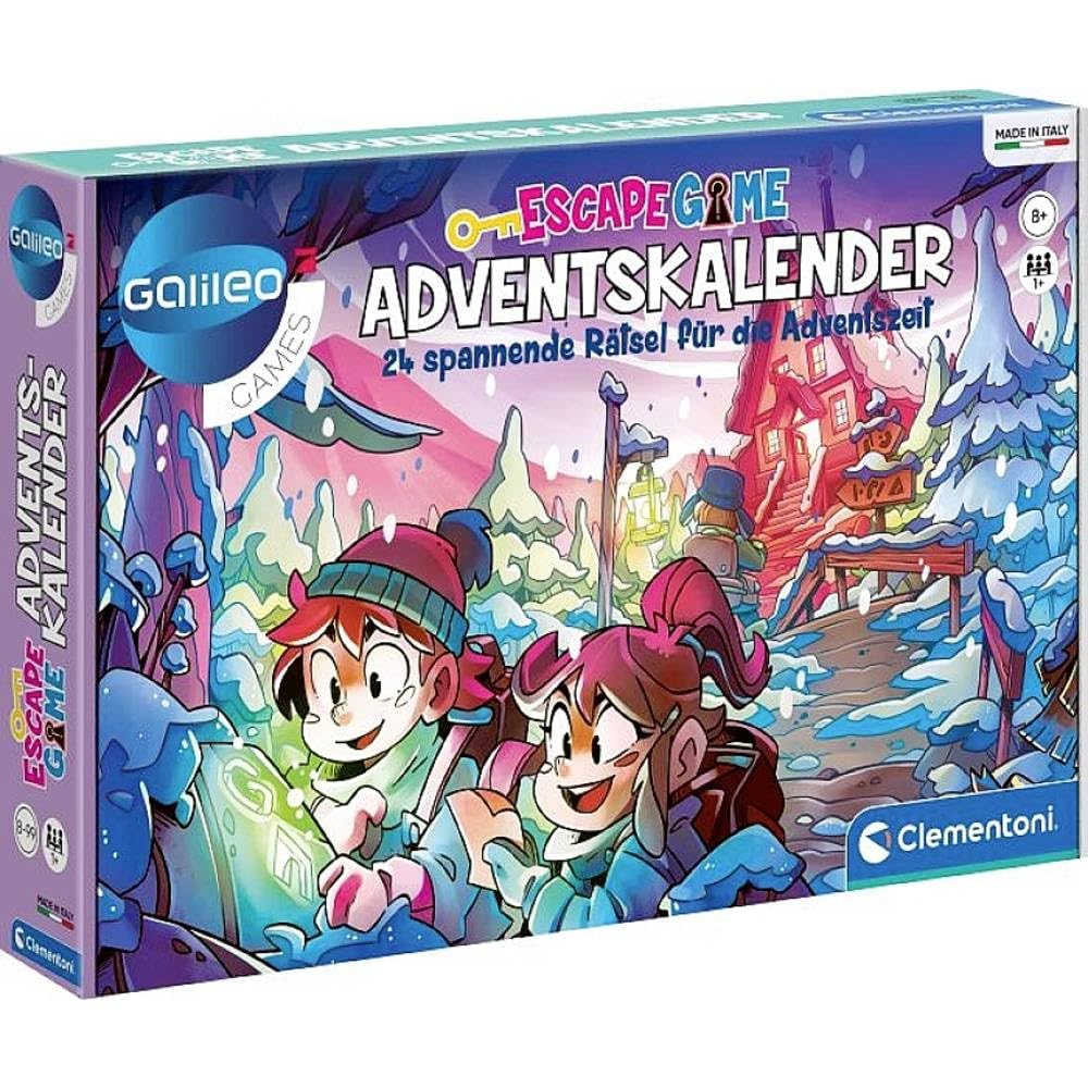 Galileo Escape Game Advent Calendar 2023 - Christmas Calendar with Exciting Puzzles - 24 x Puzzle Fun for Children from 8 Years, 59251 by Clementoni