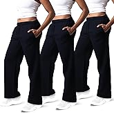 Common Stitch 3 Pack Sweatpants Women, Wide Leg Womens Sweatpants, Workout - Yoga Pants (Available in Plus)