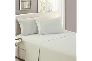 Mellanni Queen Size Flat Sheet - Iconic Collection Bedding Sheets - Hotel Luxury, Extra Soft, Cooling Top Sheet - Easy Care - Wrinkle, Fade, Stain Resistant - 1 Flat Sheet Only (Queen, Spa Mint)