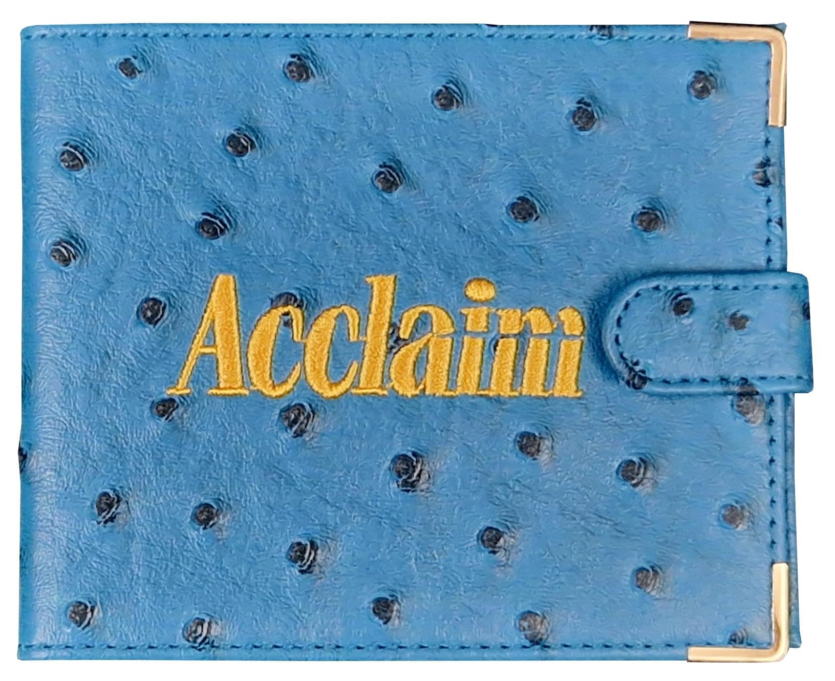 Acclaim Folding Wallet Style Lawn Bowls Bowling Scorecard Holder Synthetic Leather Look Textured Finish Press Stud Closure 12.5 cm x 10 cm Closed (Teal)