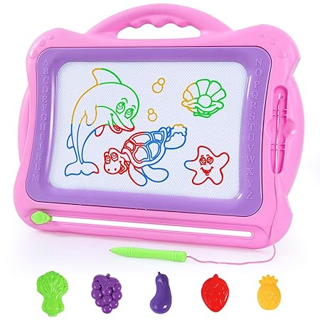 SGILE Magnetische Maltafel Zaubertafeln, 40*34 cm Bunt Löschbar Magnettafel Zaubermaltafel Zeichenbrett für Kleinkinder Junge