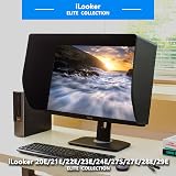 iLooker 23E 23 24 inch Ultra-Slim LCD LED Monitor Hood Sunshade Black PU view 4