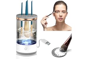 SENLONG Automatic Electric Makeup Brush Cleaner，Electric Makeup Brush Cleaner ，Professional Makeup Brush Cleaning Machine，Fast & Efficient Cleaner for Brushes (black) (black)