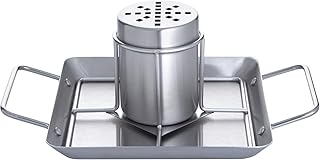 Allgrill Hähnchenhalter aus Edelstahl mit Platte, Abmessung ca. 28 x 19 x 11 cm (BBQ-Hähnchen/Beer Can Chicken Roaster/Geflügelhalter/Hähnchenständer/Hähnchengriller)