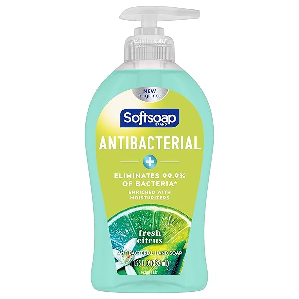 SOFTSOAP ANTIBACTERIAL LIQUID HAND SOAP, FRESH CITRUS – 11.25 FLUID OUNCE GREEN