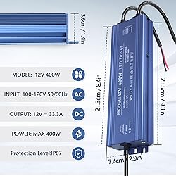 SUCIKORIO 12V 400W LED Power Supply Waterproof