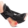 Runkelai Plantar Fasciitis Night Splint: Upgraded Brace with Soft Memory Foam Pad | Ankle Brace for Plantar Fasciitis Relief Achilles Tendonitis Relief Foot Drop Heel Arch Pain Black
