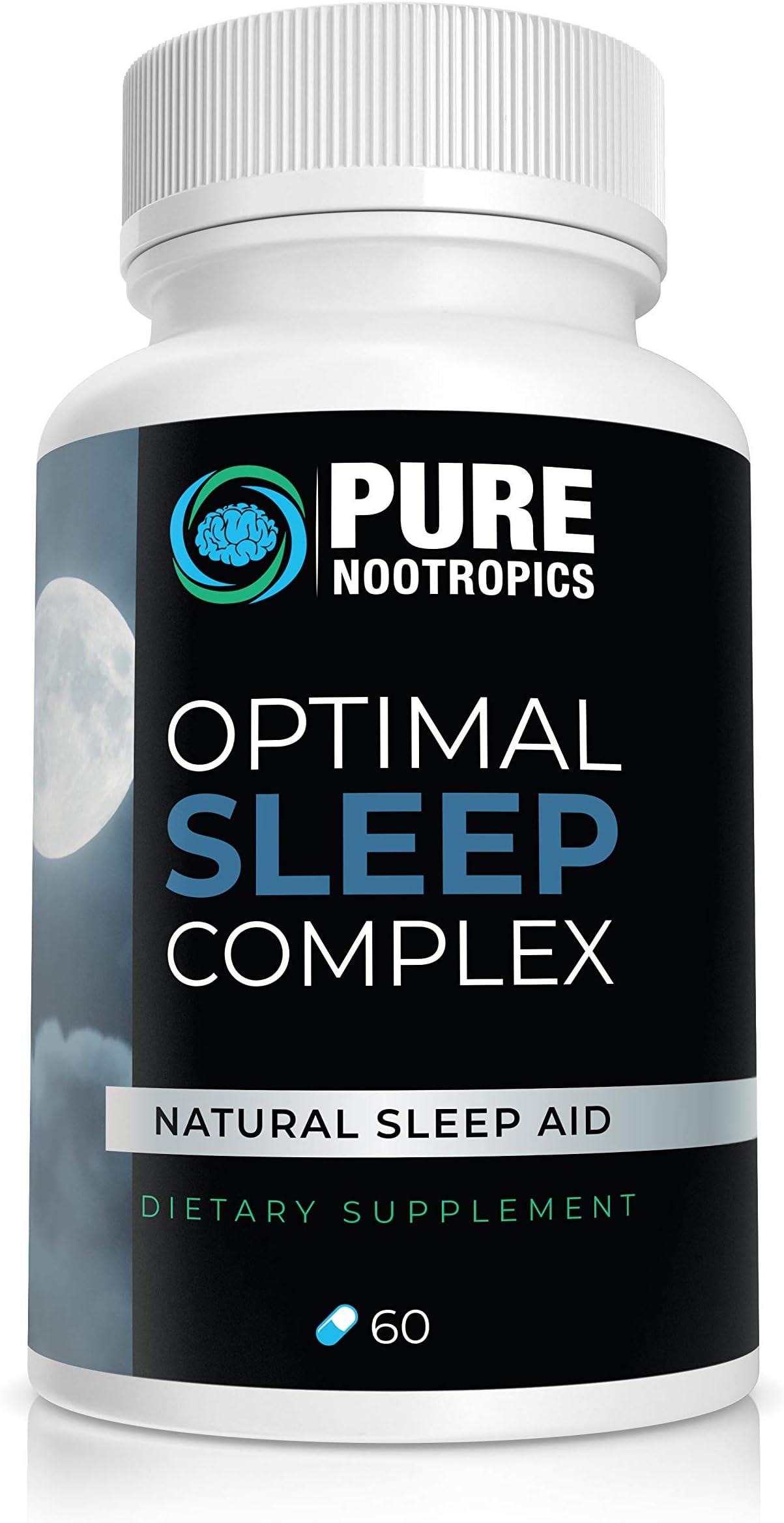Optimal Sleep Complex – Natural Sleep Aid, Restful Sleep– Sleeping Pill w Melatonin, Magnesium, Lemon Balm, Valerian Root, L-Theanine and More – 60 Count