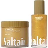 Saltair Golden Hour Glow Duo | Body Butter &amp; Shimmering Oil | 2 Piece | Light-reflecting radiance and replenishing hydration for a luminous-looking comfortable finish
