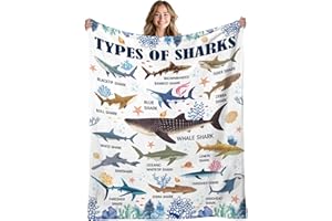 Shark Blanket Gifts for Boys Friend, Shark Blanket for Girls, Shark Gifts for Friend, Fish Gifts for Women Men, Gifts for Chr