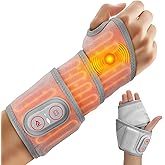 Cordless Wrist Heating Pad, Wrist Massager for Carpal Tunnel, Wrist Wrap for Pain Relief, Hand & Wrist Heating Pad, 3 Heat & 3 Vibration Levels for Sports, Daily Comfort