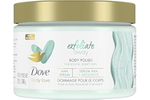 Dove Body Love Body Scrub for rough, bumpy skin Exfoliate Away body scrub with AHAs for silky smooth skin 340 g