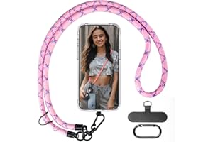 Douevo Cell Phone Lanyard, Universal Crossbody Patch Phone Lanyards,2× Phone Patches,Nylon Phone Lanyards for Around The Neck,Compatible with Most Smartphones