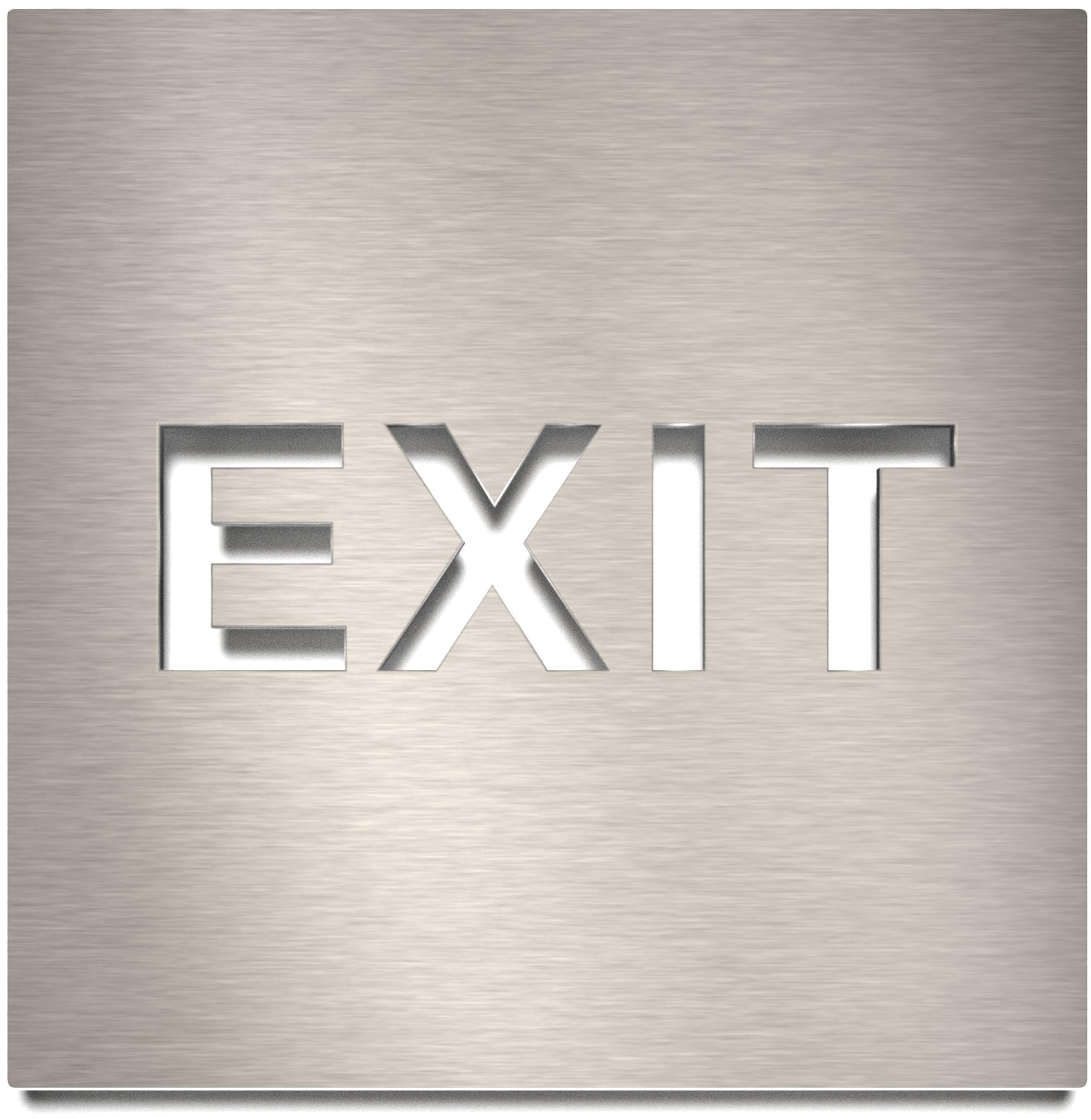 INOXSIGN H.64.E Safety Sign Exit Self-Adhesive and Easy Care Stainless Steel