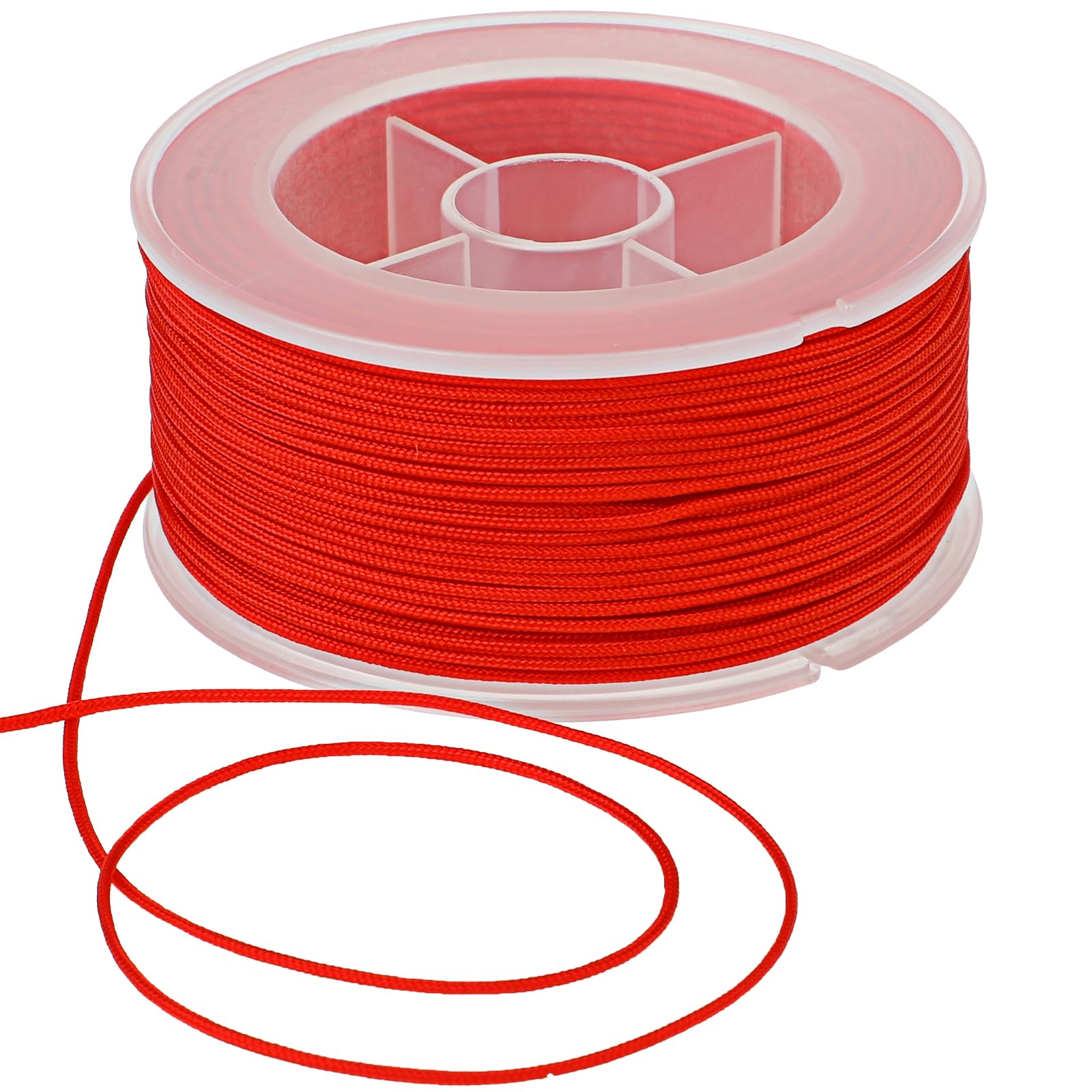 0.8mm Red Nylon Cord Satin String for Bracelet, Necklace, Jewelry Making - 71 Yards