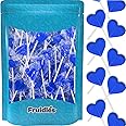 Fruidles Lollipops Mini Heart Shaped Flavored Delicious Lollipop, Individually Wrapped, 5g Lollipop (120 Lollipops, Raspberry)