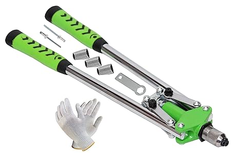 Digital Craft 17Inch Heavy-Duty Double Core-pulling Hand Rivet Gun Riveting Gun Manual Pull Rivet Pliers Pull Cap Gun Clinch Bolt Hand Rivet Tool