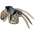 Life987 Natural Enemy Scarecrow Fake Owl Decoy with Moving Wings Pest Repellent Keep Bird,Pigeon,Seagull Away