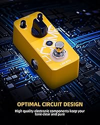 LEKATO Compressor Pedal, Yellow Comp Mini Portable