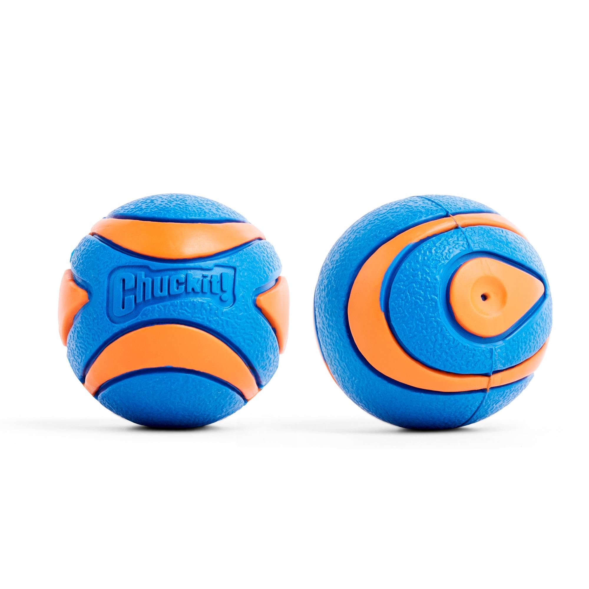 ChuckIt! Ultra Squeaker Ball Dog Toy Ball Durable Rubber Squeaky Dog Ball Chuck It Launcher Compatible Toy For Dogs, 2 Pack, Small