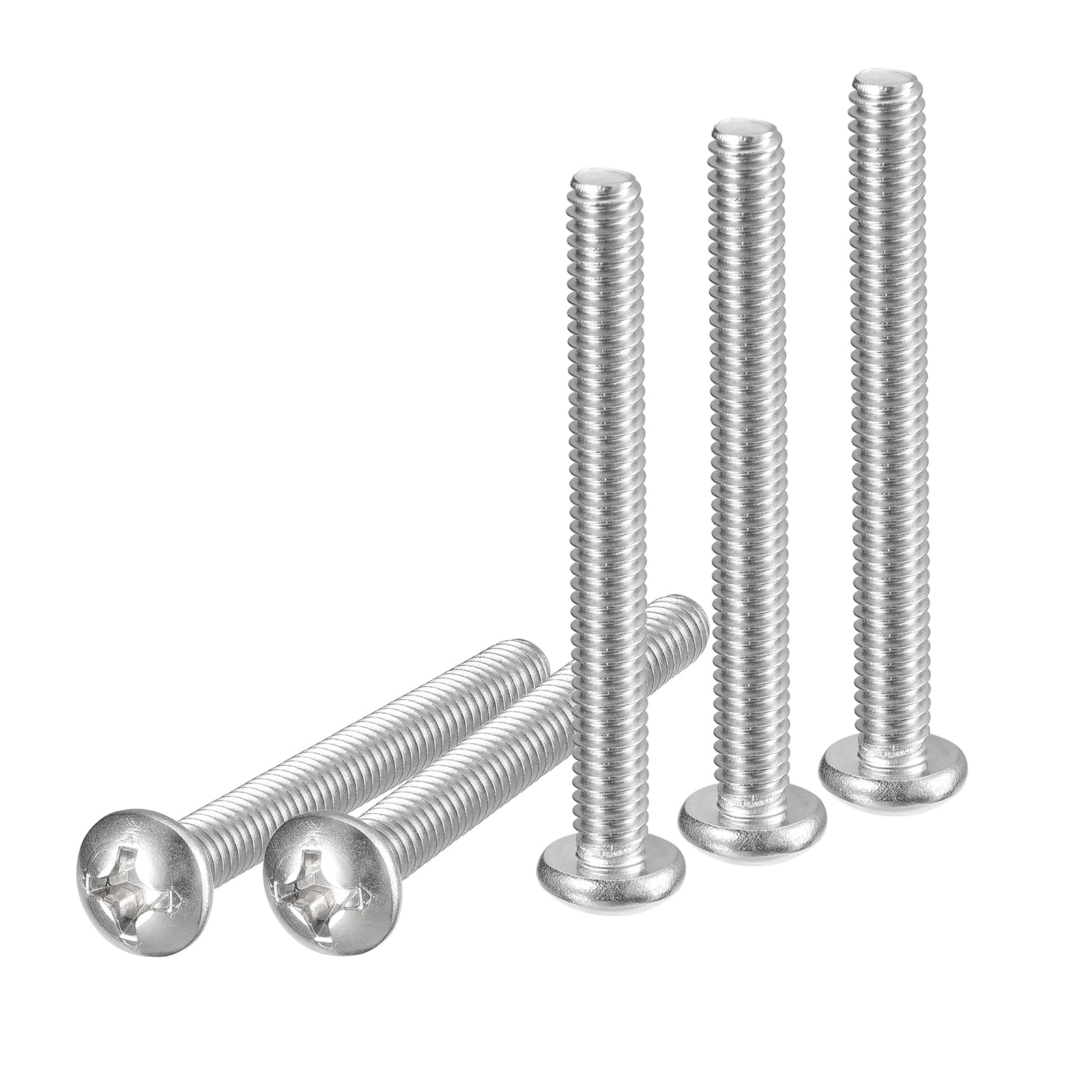 DTGN #12-24x2" Pan Head Machine Screws, 25Pcs 304 Stainless Steel, Phillips Drive, UNC Full Thread, Bright Finish, Screws Bolts Kit โ image 1