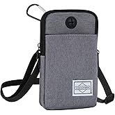 HOTEMIA Cell Phone Purse Waist Pack Bag Travel Crossbody Bag Wristband Sport Armband Wallet with Removable Shoulder Strap (Light Grey)