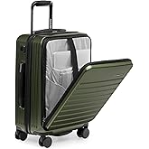 Traveler's Choice Mykel Dual Opening Polycarbonate Hardside Suitcase with Sleeve and Ergonomic Handle