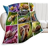 Snail Blanket Snail Lover Throw Blankets Gifts for Girls Boys Kids Soft Cozy Fleece Plush for Couch Sofa Bed 50"x40"