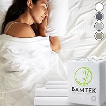 100% Organic Bamboo Sheet Set Queen Size- Soft Luxury Bamboo Sheets Queen - Cooling Sheets for Hot Sleepers Queen Bed - 4 Piece Set with Deep