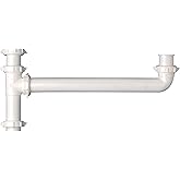 Keeney Manufacturing 122TTWK End Outlet Continuous Waste Direct Connect or Slip Joint, 1.5 x 16 Inch, White