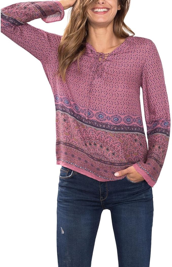 ESPRIT Damen 106EE1F005 Bluse, Mehrfarbig (Blush 665), 36 Amazon.de