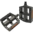 RYANGO Bike Pedals, Mountain Bike Pedals with Reflectors, Non-Slip Wide Platform, Lightweight 9/16" MTB Pedals for Road Bike, BMX and Adult Use